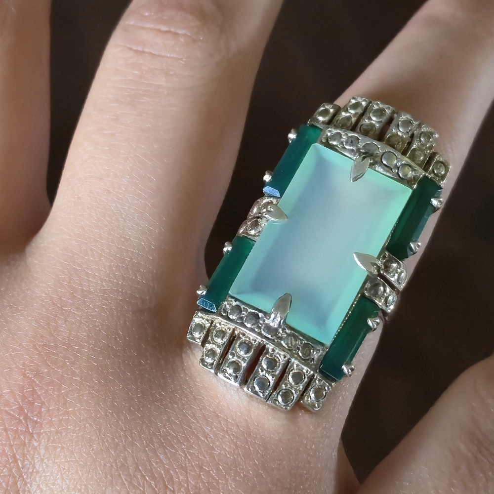 Nicky Butler 925 Sterling Silver Empire Collection Chalcedony Designer NB Ring